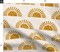 Boho Block Print Sun Sunshine In Golden Orange Custom Printed Fabric by Spoonflower Various Fabrics by the Yard or Fat Quarter
